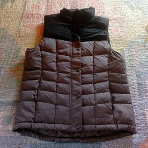 LL Bean down black and gray vest
